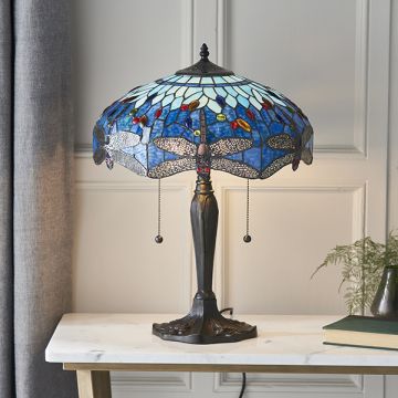 Endon DRAGONFLY BLUE 64089 Stolná lampa 2x60W/E27 IP20