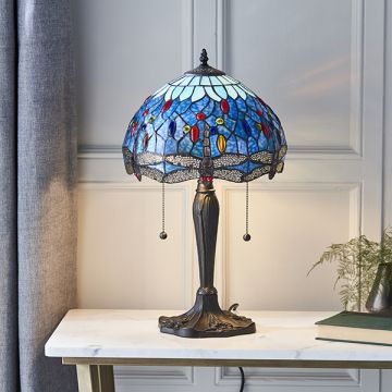 Endon DRAGONFLY BLUE 64090 Stolná lampa 2x60W/E27 IP20