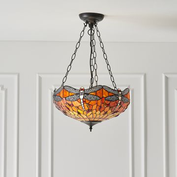 Endon DRAGONFLY FLAME 64076 Závesná lampa 3x60W/E27 IP20