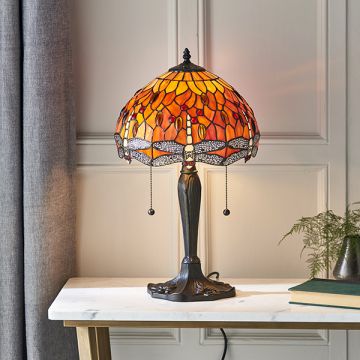 Endon DRAGONFLY FLAME 64092 Stolná lampa 2x60W/E27 IP20