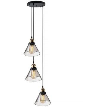 Altavola Design NEW YORK LOFT LA034/CO3_smoky Závesná lampa 3x40W/E27 IP20