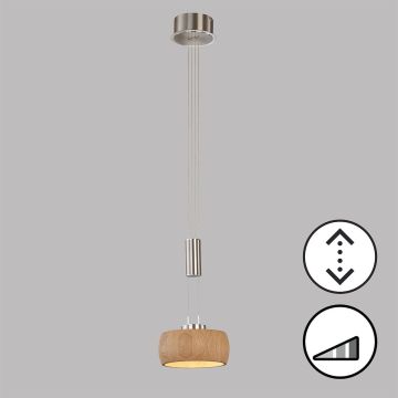Fischer&Honsel SHINE-WOOD 61075 Závesná lampa 1x9W/LED 2700K 950 lm IP20