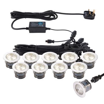 Endon IKONPRO CCT 73349 Vjazdová lampa 10x0,75W/LED 3000K/4000K 410LM IP67
