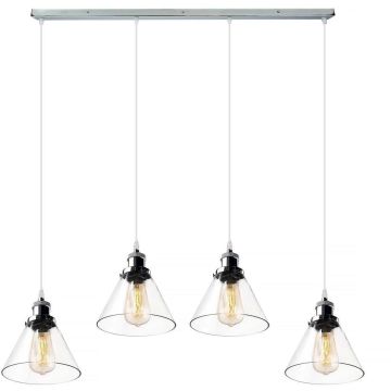 Altavola Design NEW YORK LOFT LA034/CL4_chrom Závesná lampa 4x40W/E27 IP20
