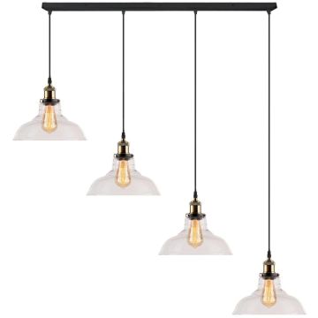 Altavola Design NEW YORK LOFT LA040/CL4_clear Závesná lampa 4x40W/E27 IP20
