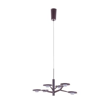 Italux KRESYDA AD16014-6B DARK COFFEE Závesná lampa 6x3,6W/LED IP20