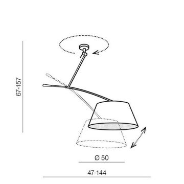 AZzardo BARCELONA LAMPBODY AZ2288 Záves 1x60W/E27 IP20