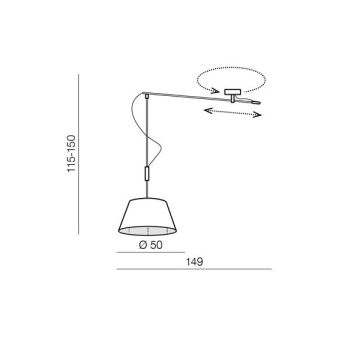 AZzardo MALAGA LAMPBODY AZ2313 Záves 1x60W/E27 IP20