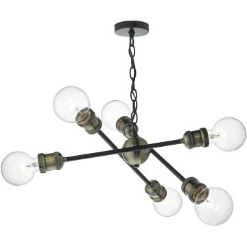Dar Lighting BRIGADE BRI0654 Závesná lampa 6x60W/E27 IP20