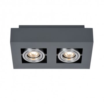Italux CASEMIRO IT8002S2-BK/AL Natáčané downlight svetlo 2x50W/GU10