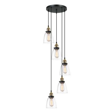Italux FRANCIS MDM-2563/5 GD+CL Závesná lampa 5x40W/E27