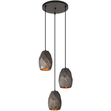 Italux HARLEY MDM-3480/3A GR+GD Závesná lampa 3x40W/E27 IP20