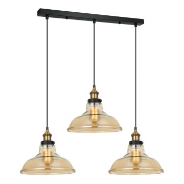 Italux HUBERT MDM-2381/3 GD+AMB Závesná lampa 3x40W/E27