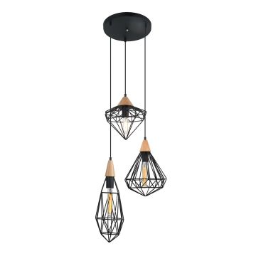 Italux MAELLE MDM-2591/3 BK Závesná lampa 3x40W/E14
