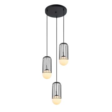 Italux MATTY MDM-3939/3 BK Závesná lampa 3x40W/E27 IP20