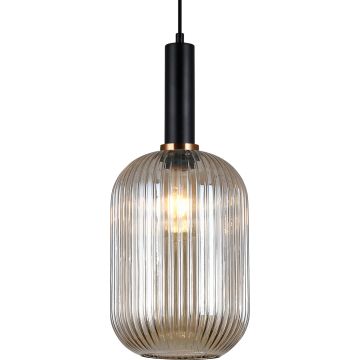Italux ANTIOLA PND-5588-1L-BK+AMB Závesná lampa 1x40W/E27 IP20