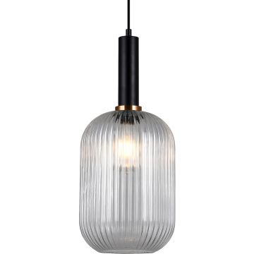 Italux ANTIOLA PND-5588-1L-BK+CL Závesná lampa 1x40W/E27 IP20