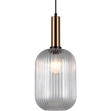 Italux ANTIOLA PND-5588-1L-BRO+CL Závesná lampa 1x40W/E27 IP20