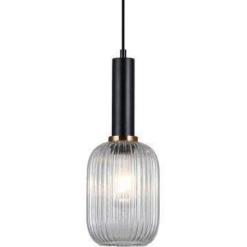 Italux ANTIOLA PND-5588-1M-BK+CL Závesná lampa 1x40W/E27 IP20