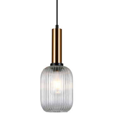 Italux ANTIOLA PND-5588-1M-BRO+CL Závesná lampa 1x40W/E27 IP20