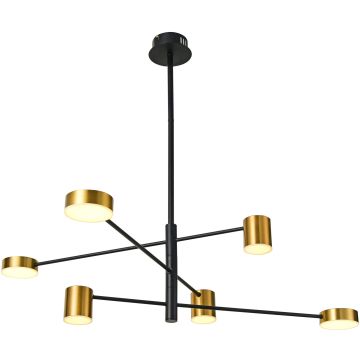 Italux REMDAL PND-16374-6 BK+GD Žiarovka 6x30W/LED 3000K 847LM IP20