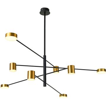 Italux REMDAL PND-16374-8 BK+GD Žiarovka 8x35,5W/LED 3000K 653LM IP20