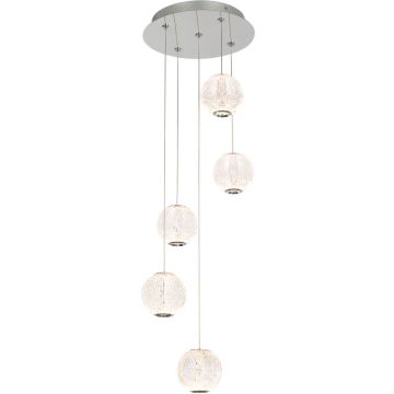 Italux ROSARIO PND-12220121-5A-CR Závesná lampa 5x21W/LED 3200K 1400LM IP20