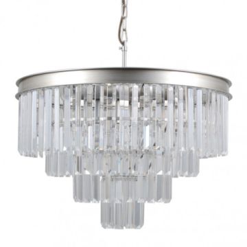 Italux VERDES PND-44372-8A-SLVR-BRW Závesná lampa 8x40W/E14 IP20