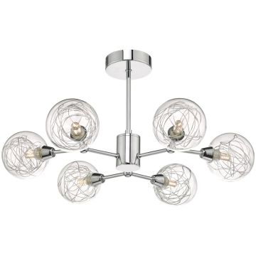 Dar Lighting TYKA TYK6450 Stropná lampa 6x40W/G9