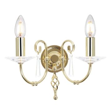 Elstead Lighting AEGEAN AG2-POL-BRASS Stena svietidlo 2x60W/E14