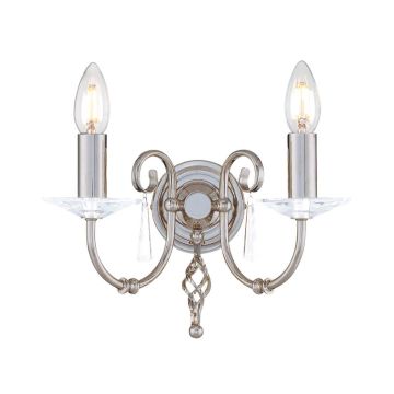 Elstead Lighting AEGEAN AG2-POL-NICKEL Stena svietidlo 2x60W/E14