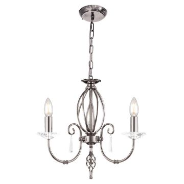 Elstead Lighting AEGEAN AG3-POL-NICKEL Žiarovka 3x60W/E14