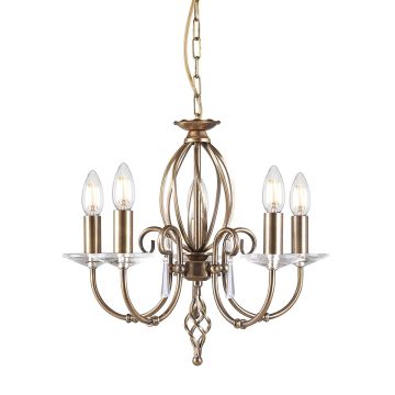 Elstead Lighting AEGEAN AG5-AGED-BRASS Žiarovka 5x60W/E14