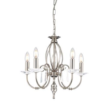Elstead Lighting AEGEAN AG5-POL-NICKEL Žiarovka 5x60W/E14