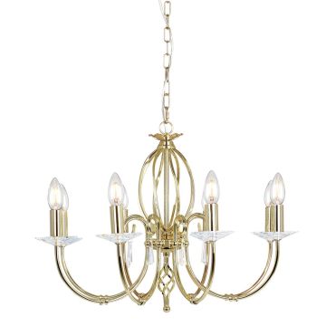 Elstead Lighting AEGEAN AG8-POL-BRASS Žiarovka 8x60W/E14