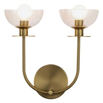 Elstead Lighting Sylvia ALM-SYLVIA-2WB-BG-CL Stena svietidlo 2x40W/E14 IP20