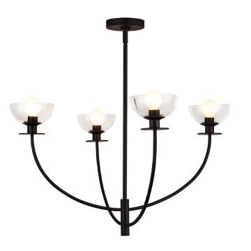 Elstead Lighting Sylvia ALM-SYLVIA4-BK-CL Žiarovka 4x40W/E14 IP20