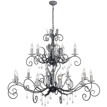 Elstead Lighting AMARILLI AML15-BLK-SILVER Žiarovka 15x60W/E14