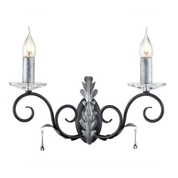 Elstead Lighting AMARILLI AML2-BLK-SILVER Stena svietidlo 2x60W/E14