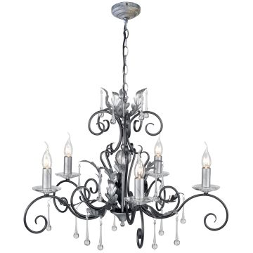 Elstead Lighting AMARILLI AML5-BLK-SILVER Žiarovka 5x60W/E14