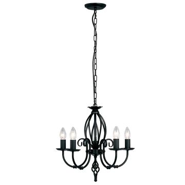 Elstead Lighting ARTISAN ART5-BLACK Žiarovka 5x60W/E14