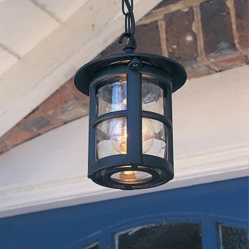 Elstead Lighting HEREFORD BL21B-BLACK Závesná lampa 1x60W/E27 IP43