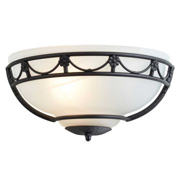 Elstead Lighting CARISBROOKE CB-WU-BLACK Stena svietidlo 1x60W/E27