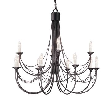 Elstead Lighting CARISBROOKE CB12-BLACK Žiarovka 12x60W/E14