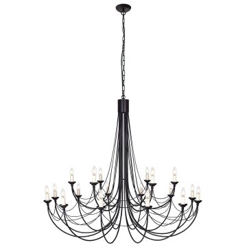 Elstead Lighting CARISBROOKE CB18-BLACK Žiarovka 18x60W/E14
