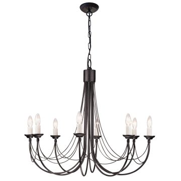 Elstead Lighting CARISBROOKE CB8-BLACK Žiarovka 8x60W/E14