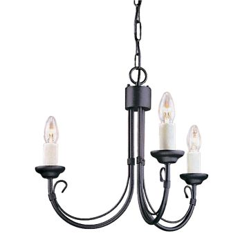 Elstead Lighting CHARTWELL CH3-BLACK Žiarovka 3x60W/E14