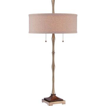 Quoizel HICKMAN QZS-CKHM1879T Stolná lampa 2x60W/E27