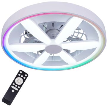 Polux MALAWI 343222 Ventilátor 3000K-4000K-6500K +- RGB MAGIC 5300lm ip20