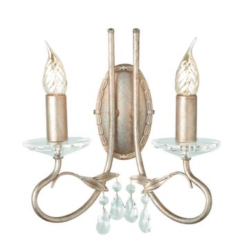 Elstead Lighting CHRISTINA CRT2-SILVER-GOLD Stena svietidlo 2x60W/E14